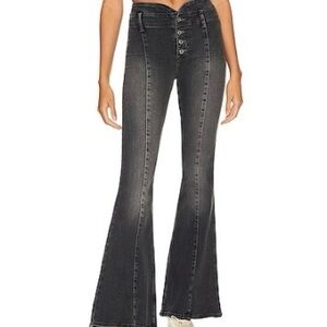 Free Peole Women's Flared Black Jeans